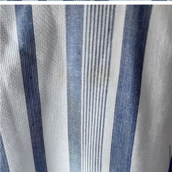 NWOT Lost + Wander Blue White Striped Tie Front Maxi Dress Size L - Picture 10 of 11